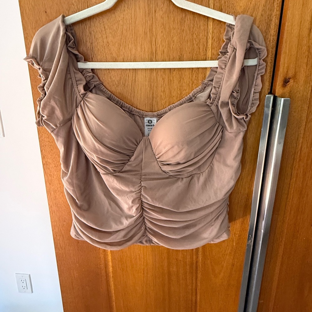 Mono B Nude Mesh Top - 1XL